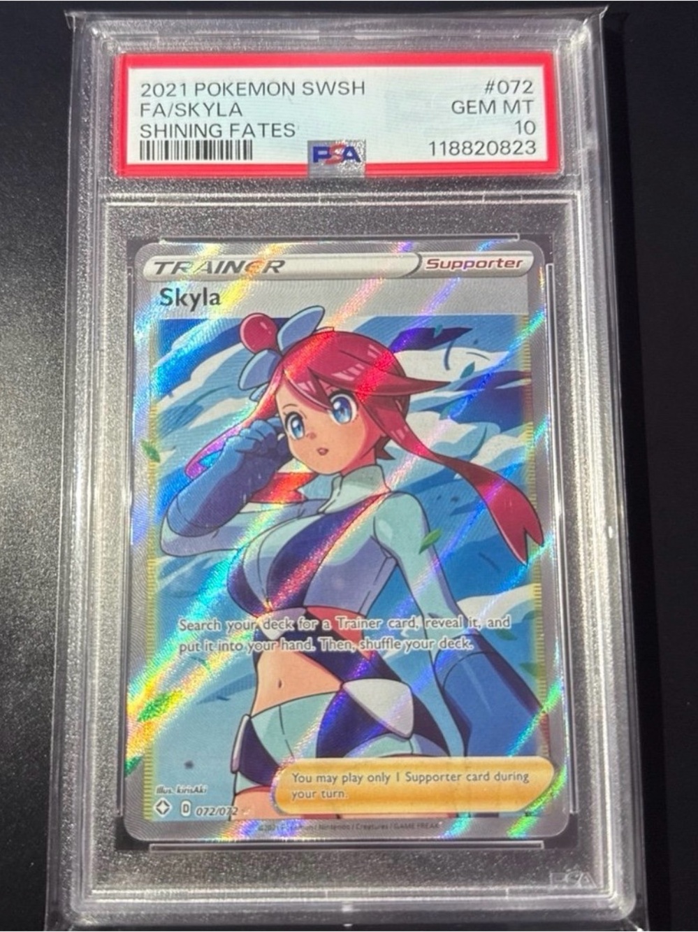 PSA 10 Skyla 72/72 SWSH: Shining Fates ultra rare HoloFoil 2021 released art